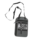 Milisten Bolsa Multifuncional para Documentos y Móvil Portadocumentos de Viaje con Bloqueo RFID Bolso Bandolera para Pasaporte y Tarjetas Color Gris Oscuro Organización Segura para Oficina
