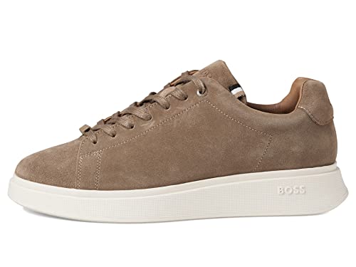Image of BOSS Mens Suede Sneakers with Rubber Sole