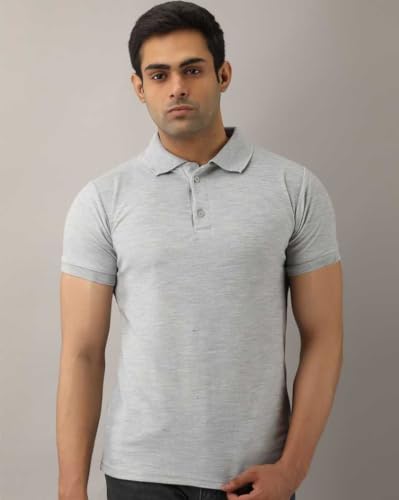 Image of INKKR Men's Polo Neck Half Sleeve Solid T-Shirts
