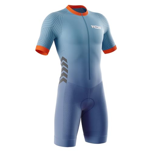 Traje de Triatlón Hombres,Conjunto de traje de triatlón de manga corta para hombre,Traje de ciclismo de secado rápido MTB Mono Racing,Ciclismo, natación (Typ-6,XXL)