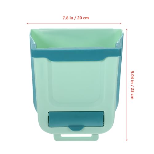 Caneca de Basura Plegable de Pared 7L Verde miniatura 6