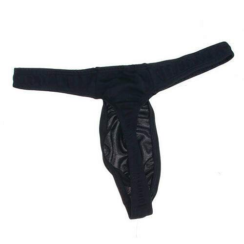 Men's G-String Stretch Pouch Thong Briefs Panties Lingerie Underwear Black