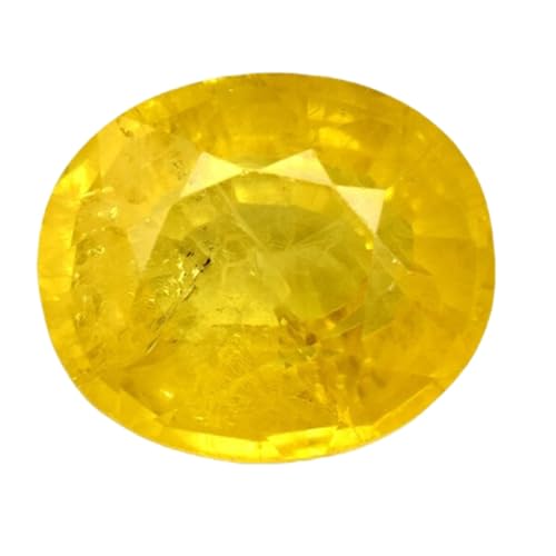 Saphir jaune naturel ovale pour fabrication bague pendentif collier