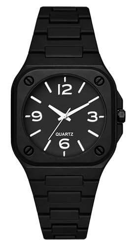 Image of Acnos Men's Premium Fiber Quartz Analog Watch - Luxury Square Dial Casual & Business Wrist Watch for Men