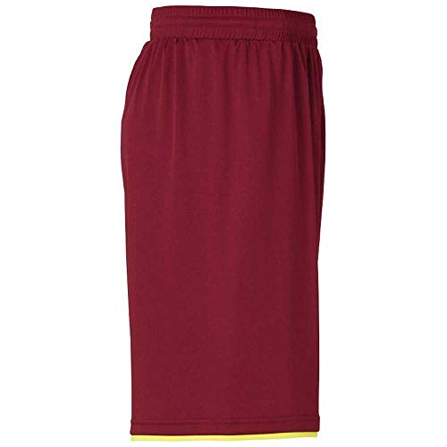 uhlsport Club Men's Football Shorts, Mens, 100380606, Burgundy/Fluorescent Yellow, 2XL, XXL - Image 4