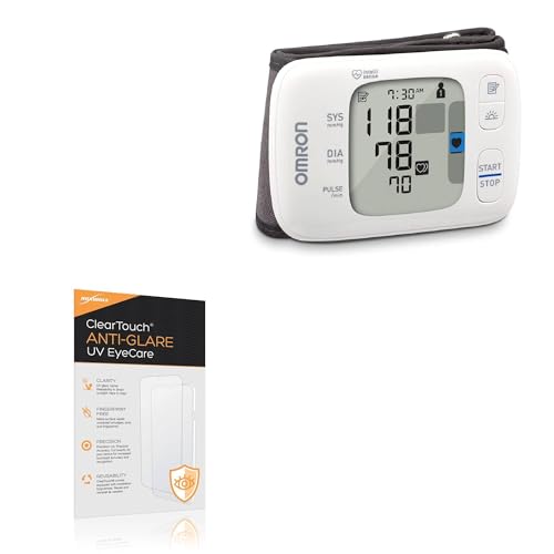 BoxWave Screen Protector Compatible with Omron Gold Wireless Wrist Blood Pressure Monitor BP4350 - ClearTouch Anti-Glare Anti-UV EyeCare (2-Pack), Filters Out Harmful Blue Light Reduce Fatigue