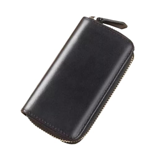 Men Leather Multifunctional Key Wallet All in One Retro Zipper Key Bag(1)