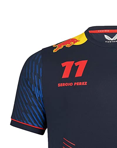 Red Bull Racing Sergio Perez 2023 Camiseta Castore Night Sky de Fórmula 1 para seguidores de Checo 3