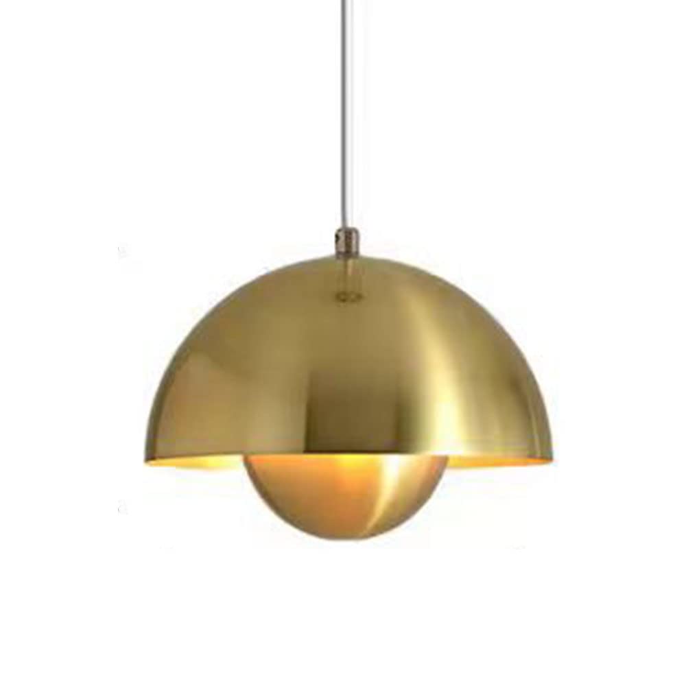 LYMSXAZOU Nordic Style Pendant Lamp - Creative Round Chandelier with Adjustable Metal Shade E27 Lighting Fixture Modern Suspension Light for Home and Office Decor