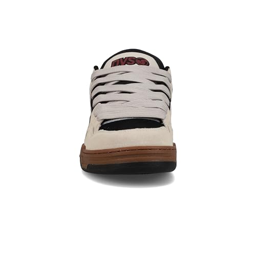 DVS Men's Skate Shoe, Silver/Grey/Black/Ruby W, 102