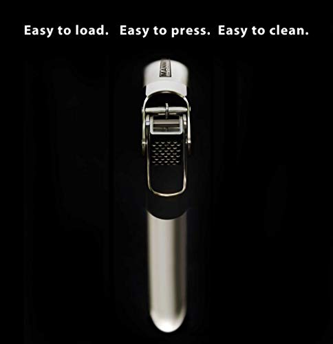MANNKITCHEN Stainless Steel Garlic Press, Robust, Professional Quality, Double Lever Supported with Large Reservoir - Image 2