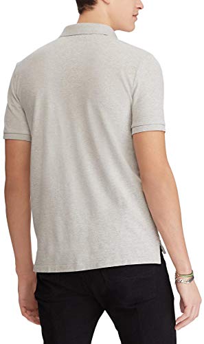 Image of POLO RALPH LAUREN Men Custom Fit Mesh Pony Logo Shirt (XL, GreyHtr)