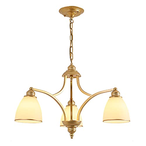 Lustre E27 en fer doré 6 lampes pour éclairer un salon sombre efficacement