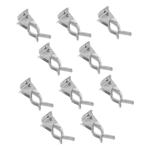 BUGUUYO 10個 壁掛け フック 壁掛け ほうき ホルダー スプリング ホルダー クランプ 金属 スプリング クランプ ほうき クリップ モッ