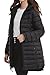 Bellivera Women Puffer Jacket Reversible Spring and Winter Warm Quilted Lightweight Long Hooded Padded Bubble Coat 207 Black XL
