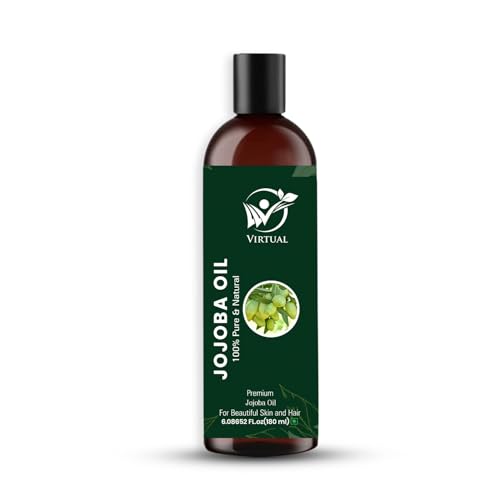 Image of Jojoba Essential Oil 180ml Pure Natural Cold Pressed Oil for Face Skin Hair Care Moisturizing Massage Aromatherapy Multipurpose Carrier Oil
