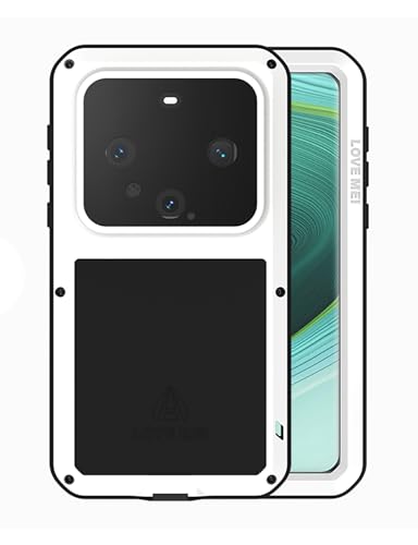 Protection Huawei Mate 60 Pro+ en aluminium et verre trempé blanc