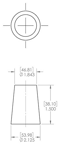 Image of Caplugs RCK28 RCK-SH Series - Masking Regular Cork Plug, for Painting, Plating, Anodizing and Blasting Processes, to Plug Min 1.843 inch x Max 2.125 inch x Height 1.500 inch, Natural, Pack of 100 (SH-51058)