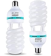 EMART Photography Light Bulb, 2 x 105W 5500K CFL Daylight White Balanced Full Spectrum Light Bulb...