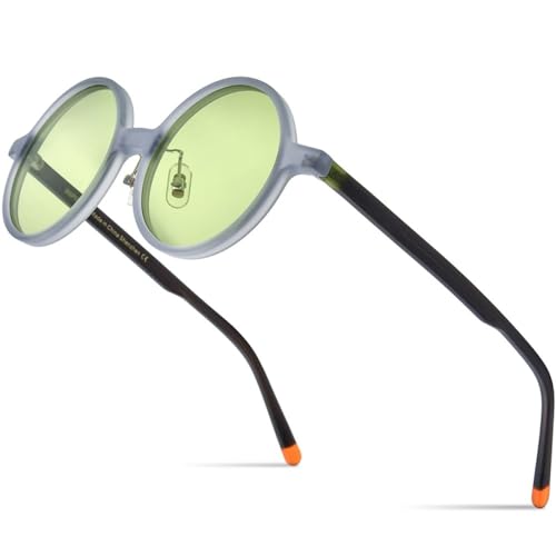Lunettes de soleil en acétate mat MUTYNE : l'élégance rétro vintage ronde