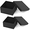 Lot De 4 Boîtes Cadeaux Noires Emboîtables - 4 Tailles, Carton Mat Robuste Pour Fleurs, Mariage, Noël Et Anniversaire - Winter Shore
