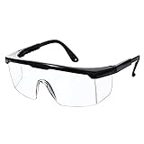 Gafas de Seguridad, Gafa de Protección, Gafas a Prueba de Polvo, Gafas Protectoras, Plegable Gafas Protectoras, para Uso Industrial, Agrícola o de Laboratorio (1 Par)