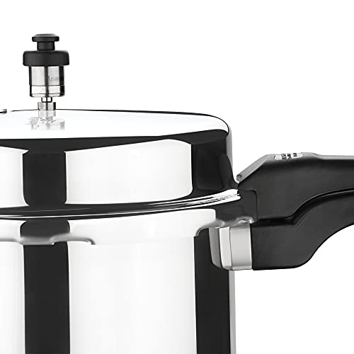 Image of ANANTHA Induce Induction Base Outer Lid Aluminium Pressure Cooker, 2 Litres (Silver)