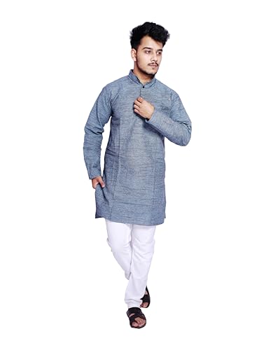 Image of Men's Khadie Cotton Relaxed Straight Kurta