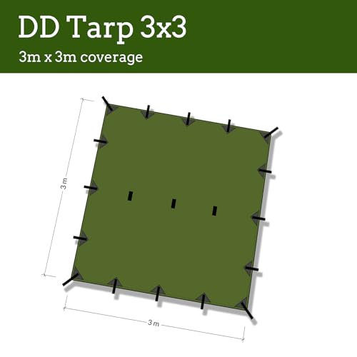 DD Hammocks Sonnensegel, 3 x 3 m, grün