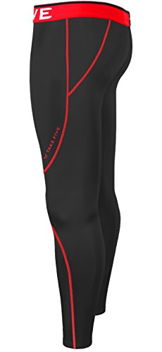 New Men Sports Winter Warm Thermal Skin Tights Compression Base Under Layer Long Pants (S, NP513 Black)