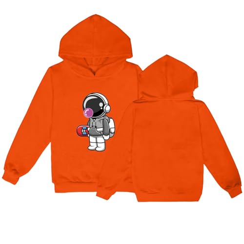 Kids Cute Astronaut Graphic Hoodie Boy Girl Y2K Hooded Sweatshirts Long Sleeve Pullover Tops Toddler Shirts for Girls