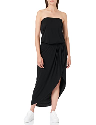 Urban Classics Robe Bandeau en Viscose pour Femme, Noir, L