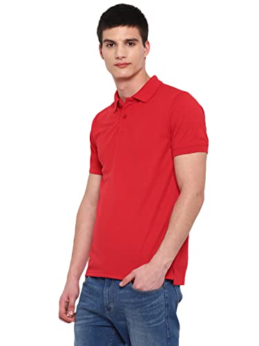 Image of Deniklo Men's Polyester Half Sleeve Regular Fit Solid Polo T-Shirt