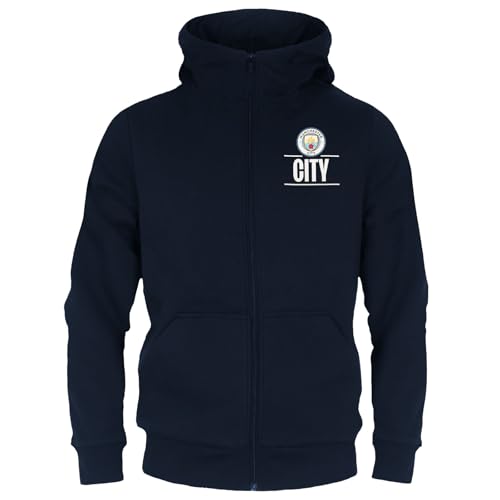 Manchester City FC Official Soccer Gift Boys Fleece Zip Hoody