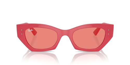 Ray-Ban RB4430 Zena Sunglasses, Red Cherry/Pink, 52 mm