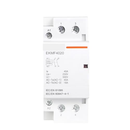 Contacteur modulaire 40A 2NO monophasé 220V sur rail DIN EKMF-4020-230
