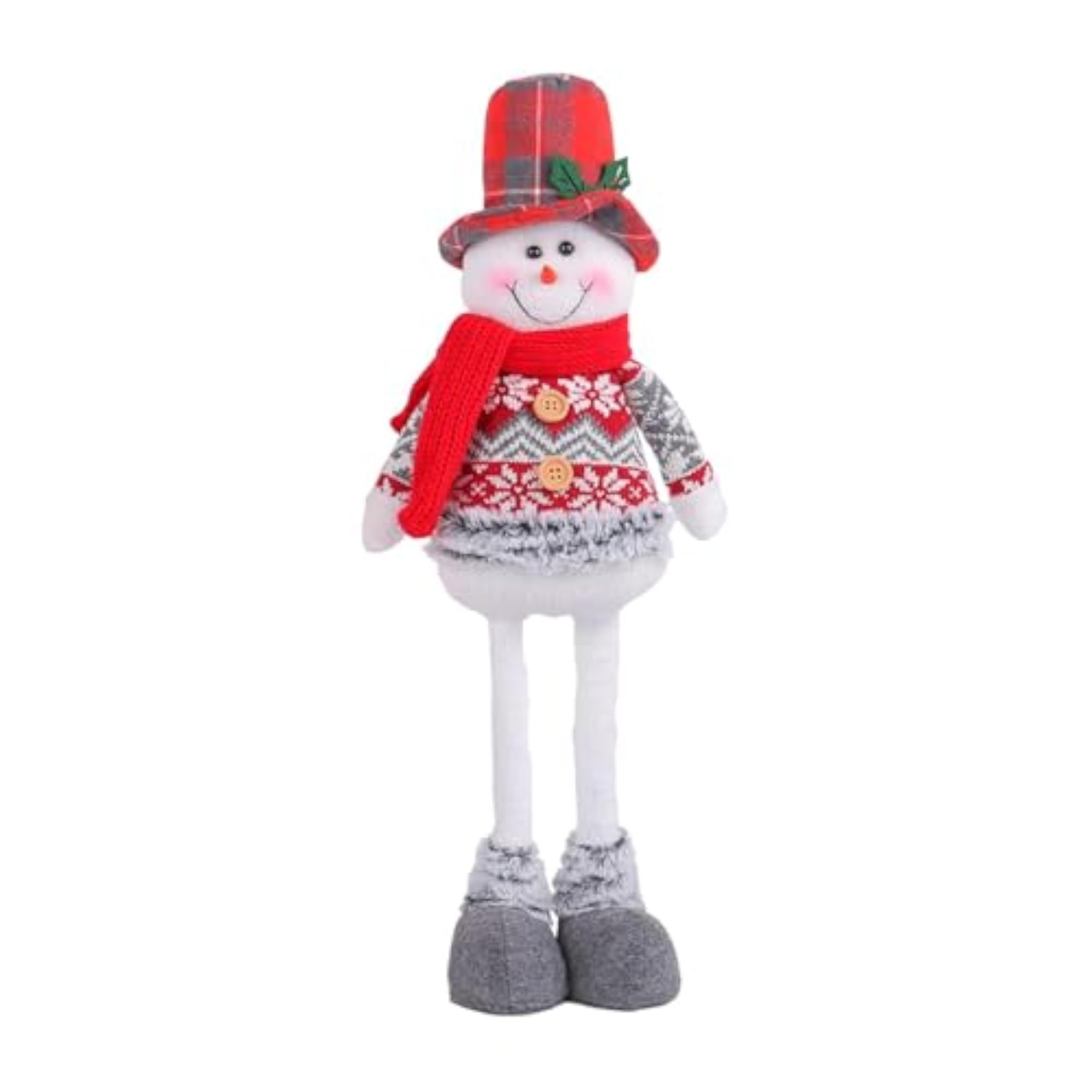 Christmas Standing Snowman Doll for Table Centerpiece