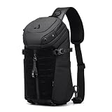 OZUKO Tactical Sling Bag Waterproof and Lightweight, Crossbody Shoulder and Chest Bag for Ipad pro 12.9 inch,Perfect for Outdoor Hiking Travel Camping Cycling