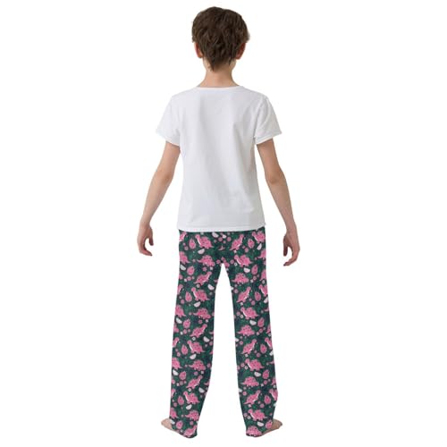 Dinosaur Pitaya Boys Long Pants Soft Trousers Elastic Waist Kids Lounge Bottoms with Pockets S-XL3