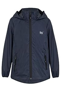 Mac in a Sac - Mini Origin II - Packable Waterproof Jacket for Boys & Girls - Lightweight and Breathable Raincoat that Packs into its own Bag - Navy - 11-13 years