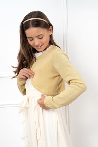 BlackButterfly Girls Long Sleeve Sparkle Cardigan Childrens Kids Bolero Shrug3