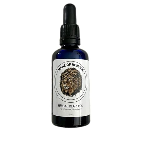 Mane of Honour Tiktok Viral Herbal Beard Oil 50ml Infused With Black Seed, Rosemary Amla, Horsetail & Nettle.