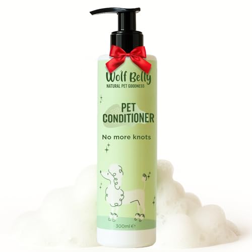 Wolf Belly - Balsamo per Cani e Gatti (300 ml) Sciogli Nodi Pelo, Ammorbidisce e Idrata | Districante con Aloe Vera e Proteine Vegetali | Ideale per Pelli Sensibili - Prodotto in Europa