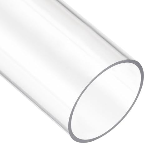 Image of uxcell Clear Rigid Tubing 24mm(0.94 inch) ID x 26mm(1 inch) OD x 1Ft(305mm) Length Round Plastic Polycarbonate Tube