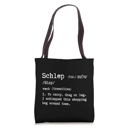 Bolso tote con definición de 'Schlep' y humor judío y yiddish miniatura 1