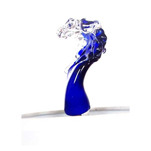 FINIAL for Lamp Inspired by the Sea Handmade Cobalt Blue Glass Lamp