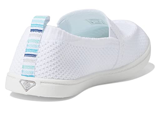 Image of Roxy Women's Minnow Knit Slip Ons, White, 6.5