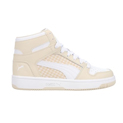 PUMA Womens Rebound Layup Houndstooth High Sneakers Shoes Casual - Beige - Size 7.5 M