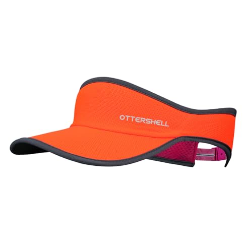 Image of OTTERSHELL Sports Sun Visor, Lightweight Mesh Construction, Adjustable Strap, Multiple Colours Available (UK, Alpha, One Size, Orang - C73)