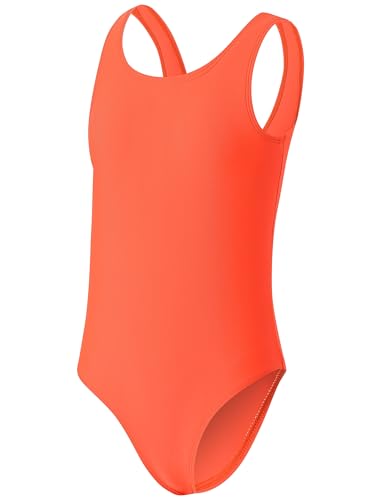 Image of One Piece Swimsuit for Girls 6-16 Years with Removable Chest Pad Quick Dry & Stretchy for Swim Team Beach